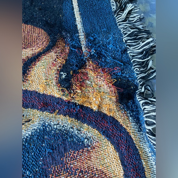 NSYNC Vintage 90s Tapestry Blanket Justin Timberlake Woven Afgan Throw 55”x48” - Picture 12 of 14